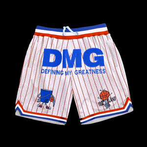 DMG White/Blue Retro Hoop Shorts